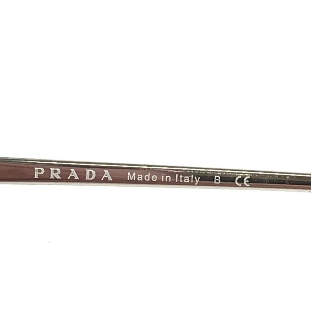 Prada Eyeglasses Frames VPR04V 4BK-1O1 Black White Silver Full Rim 53-18-140